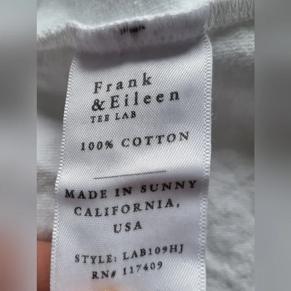 NWOT Frank&Eileen Aiden White Muscle Tee - Picture 5 of 8